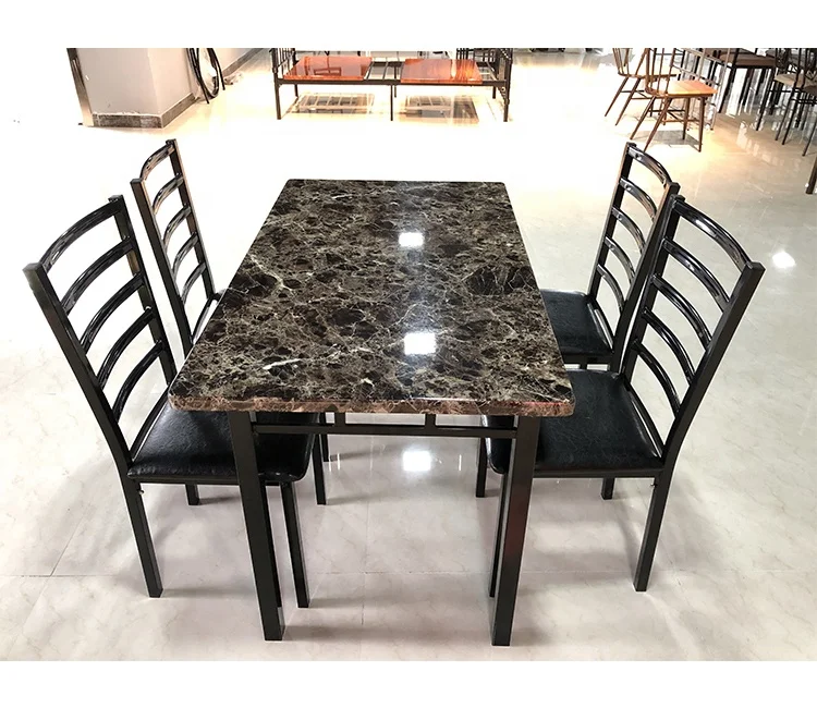 classic style living room furniture dining table and chair wit PU cushion kitchen use table set DS-035