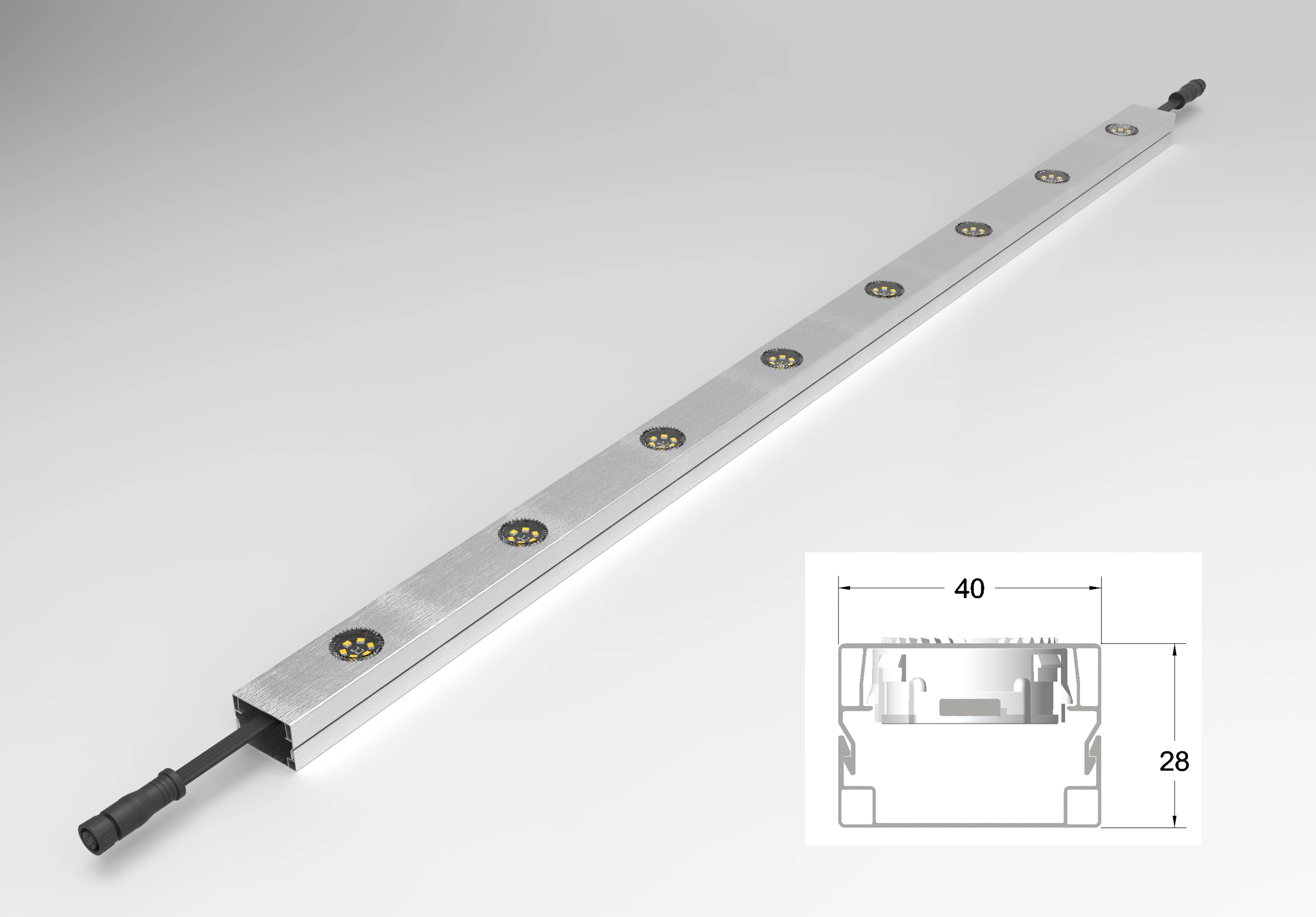 Weather Resistance Waterproof 3535 Aluminum Profile Dc24V Led Pixel Point Light For Landscape