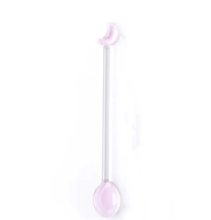 Wholesale Customized 3D Glass Coffee Mixing Spoon Ice Cream Dessert Teaspoon Milk Stirring Spoons