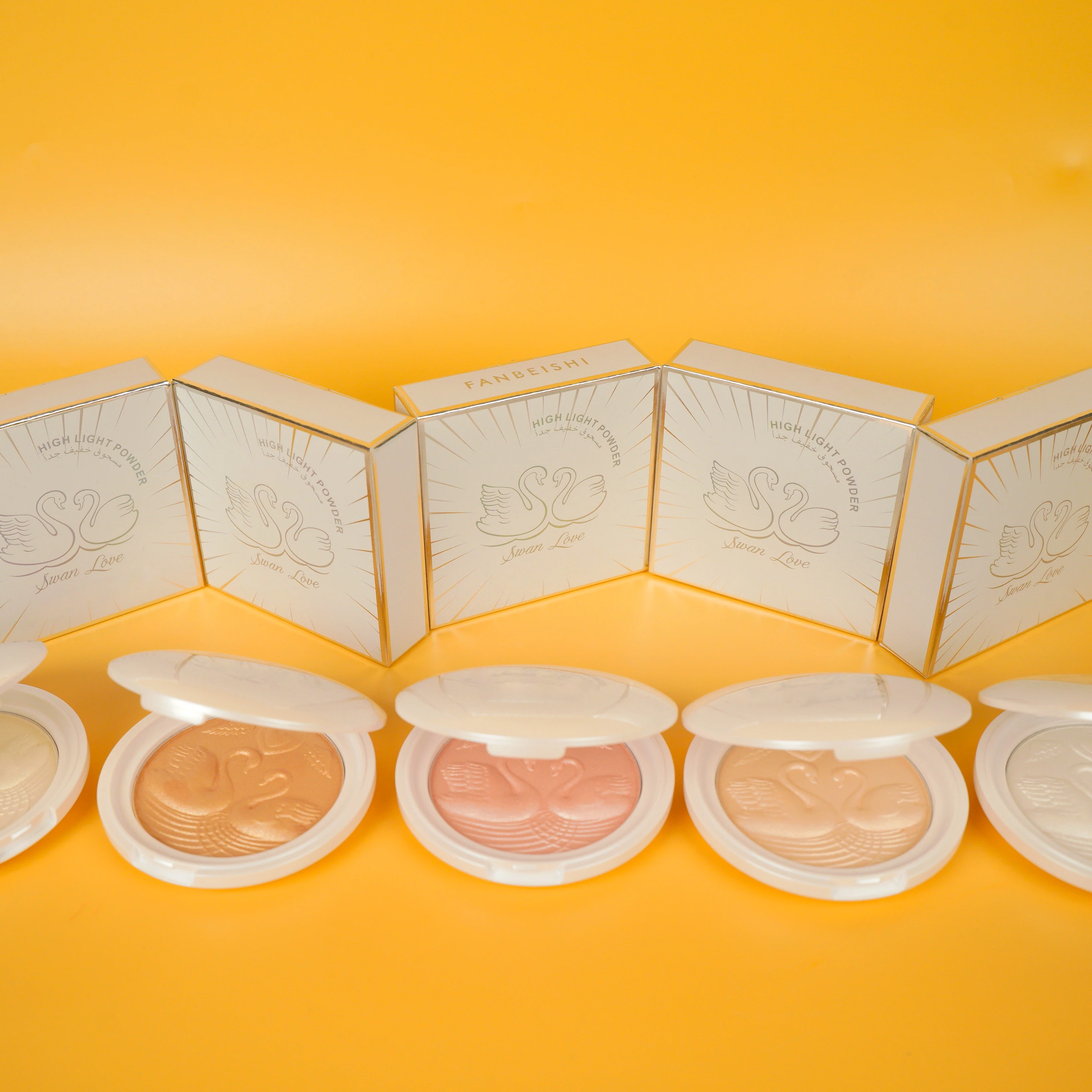 Face Highlighter Palette High Glossy Face Illuminator Palette Pearl Shimmer Smooth Baked Powder Lasting Sparkling