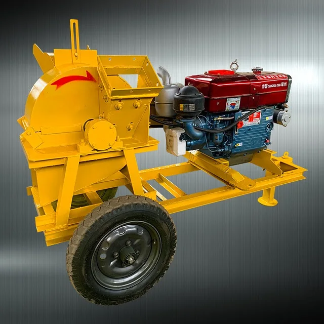 high quality fast delivery electric gasoline diesel mobile wood chipper tree branch cutting machine wood chipping machine