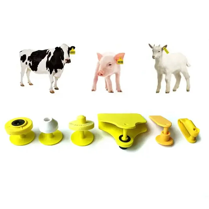 OTPS FDX-B HDX EM4205 EM4305 Rfid Microchip Uhf HF Animal ID Ear Tag Rfid Horse Sheep Goat Cattle Cow Pig Livestock Ear Tag