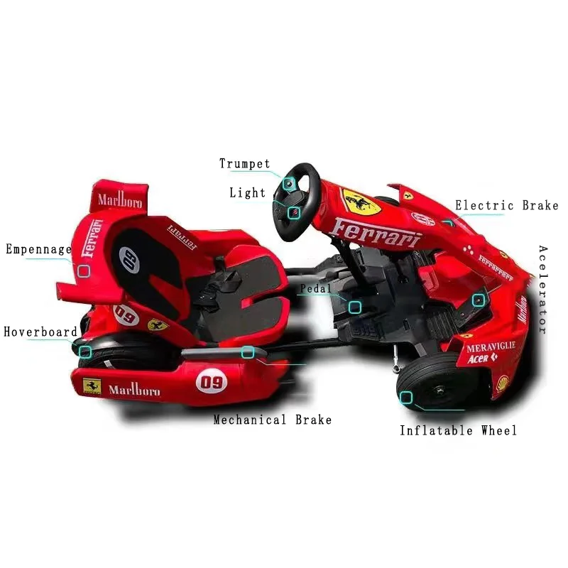 off road 10 inch electric go kart dual motor go karting with replaceable battery 54v