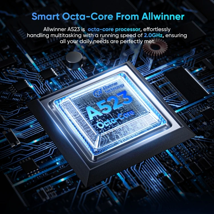 Мини 8 0 дюймов Android 14 Allwinner A523 Octa Core 4 + 64 ГБ Wi-Fi планшетный ПК