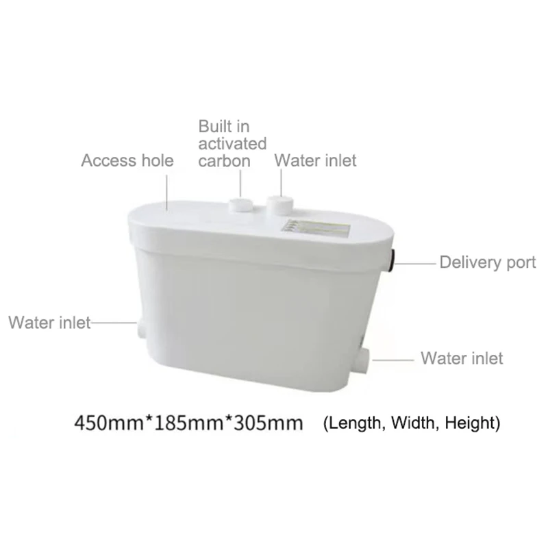 400w Sewage Lift Macerator Pump Toilet Pump Plunger Flushing Toilet Cleaner Pump