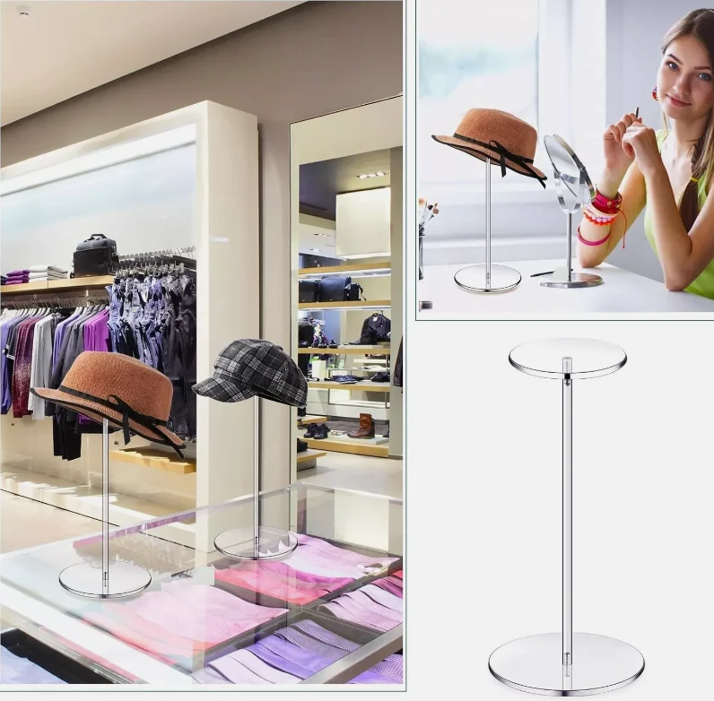 wholesale hot sale clear acrylic hat display holder for hat shop