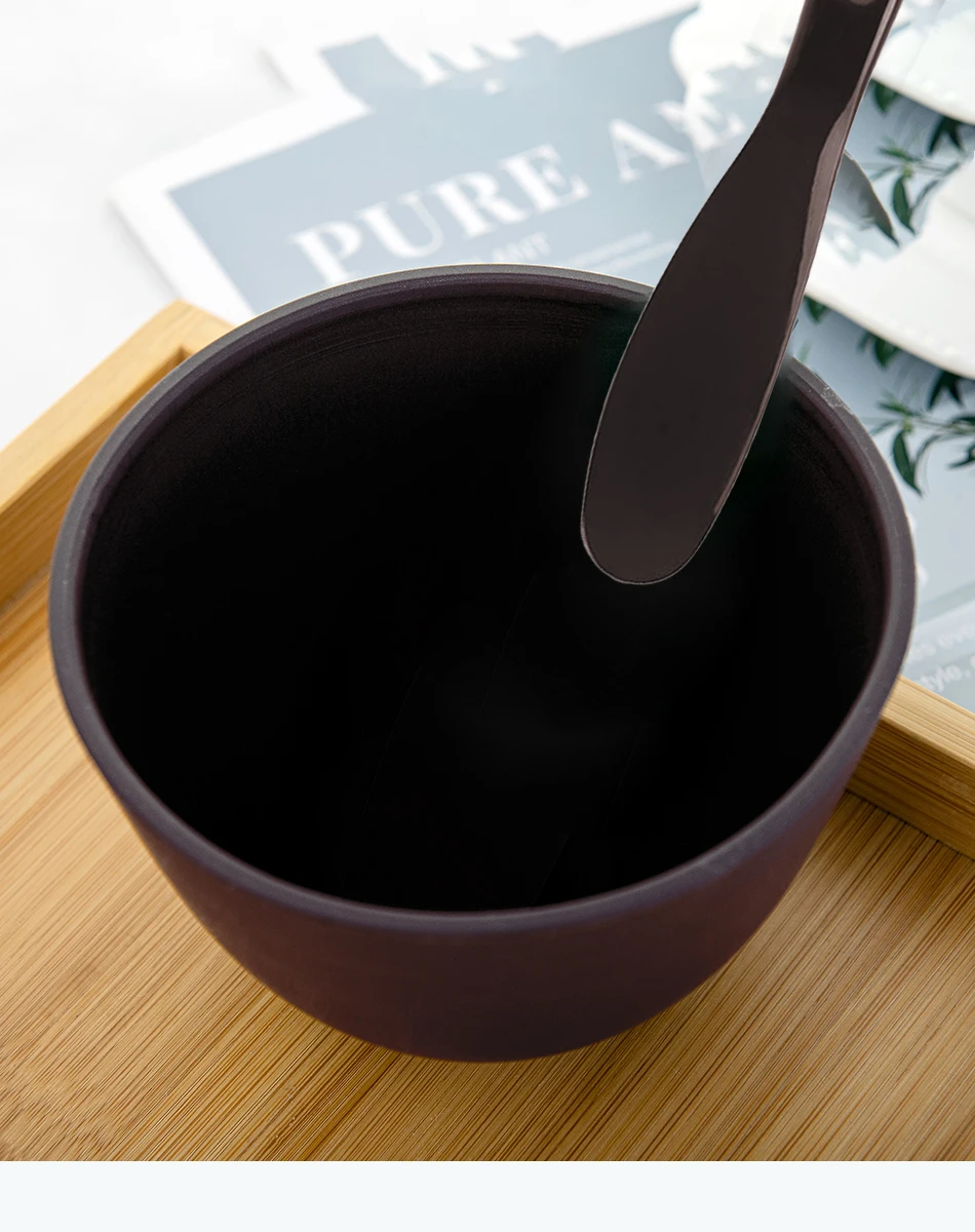 Eco-friendly beauty spa diy Silicone Flexible Mask Mixing cosmetic Facial Mask Bowl brush mix silicone face mask mixing bowl set