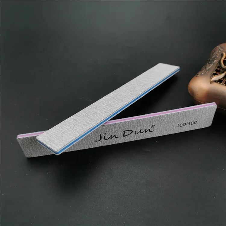 wholesale 80/80 durable and washable zebra nail file 100/180 square files nail salon gray custom logo private label grey lime