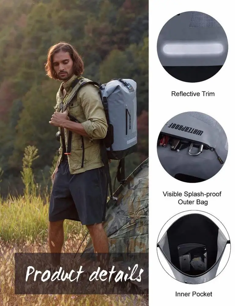 pvc tarpaulin duffel dry tube bag/waterproof dry sack/roll top dry bag backpack