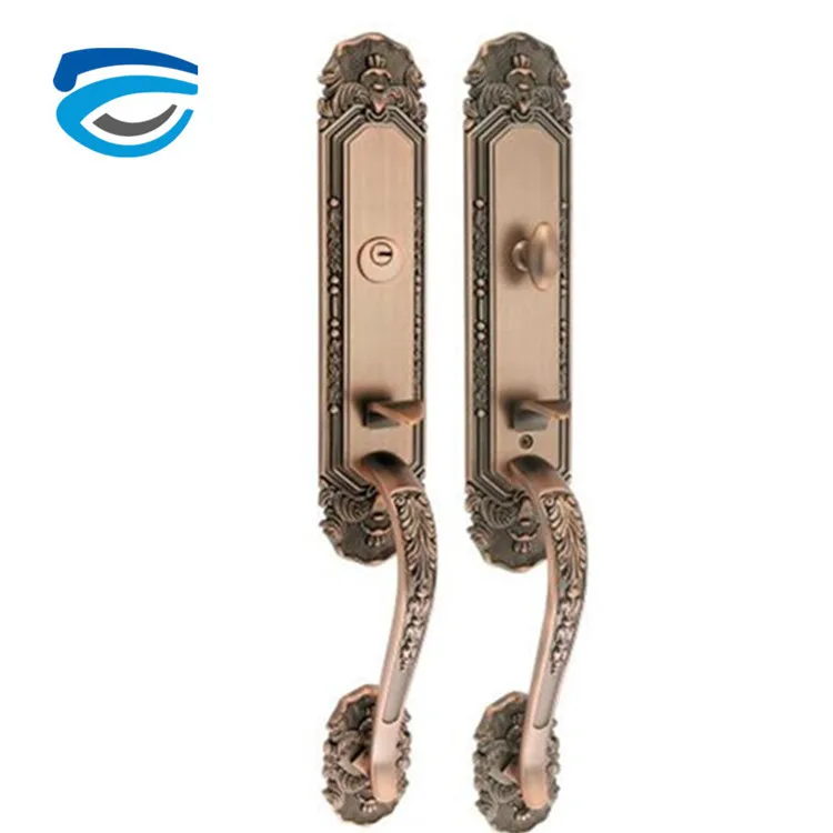 Interior Door Entrance Gate Handle Lever Brass Cylinder Mortise Lock