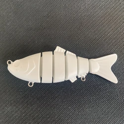 LVDE Super blank lures unpainted 4inch 20g 6 Segmented Shad Fish Lure body fishing lure