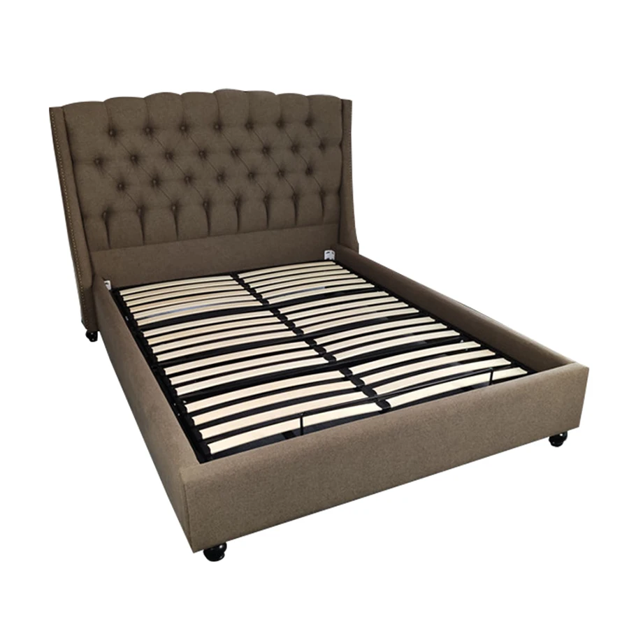 Bedroom furniture cal king size leather headboard for massage zero G function beds frame