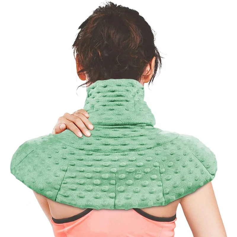 microwavable weighted heat therapy 100% natural aromatherapy heated heating pad for neck and shoulders