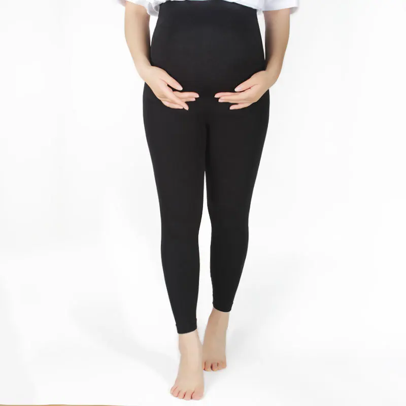 
2020 New Arrival Maternity Leggings Black Cotton Fitness Tights Women Maternity Pants 