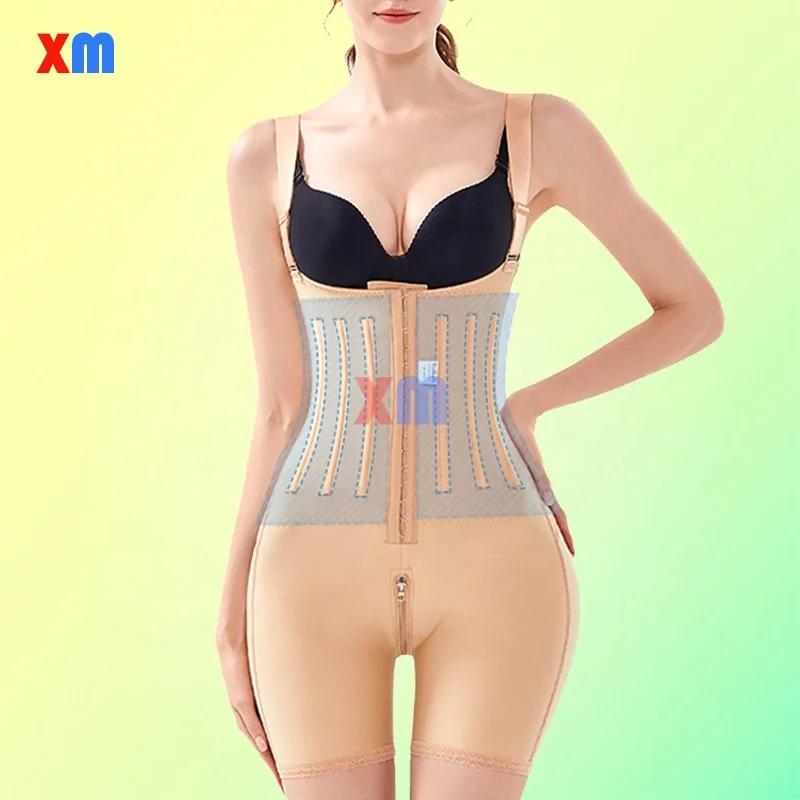 High Quality Women Shapers Tummy Tucker Shapewear Butt Lifter Fajas Stage 1 Short Length Girdle With Rods