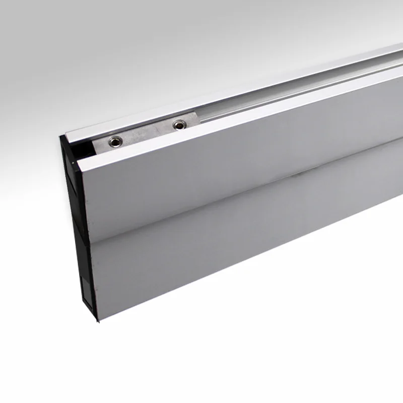 Doortec GC07-10 Safety Frameless Glass Clamp Aluminum U Shape Channel Automatic Door System Profile
