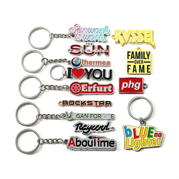 Wholesale price zinc alloy key chain metal custom enamel key chain key chains