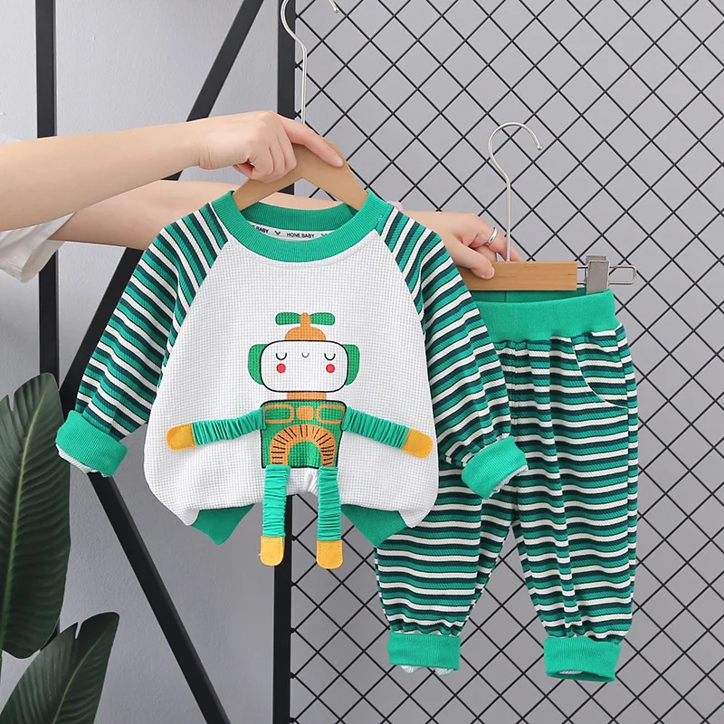 Wholesale Newborn Baby 2pcs Spring Autumn Costume Baby Boy Girl Clothes Set Good Quality Outfits Baby Clothing Gift Set