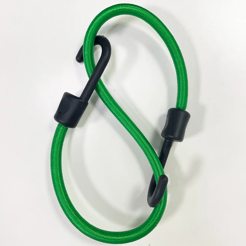 Colorful Round Elastic Cord Latex  Rope Heavy Duty Strap with Hook Nylon Flat Elastic Ball Bungee Cord With Hook
