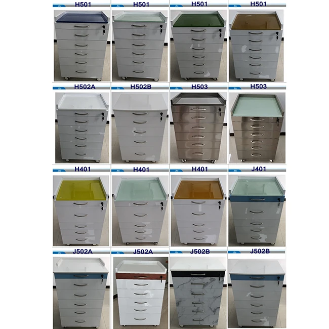 Мобильный шкаф из нержавеющей стали для стоматологических клиник с 5 ящиками/тележка для стоматологических клиник