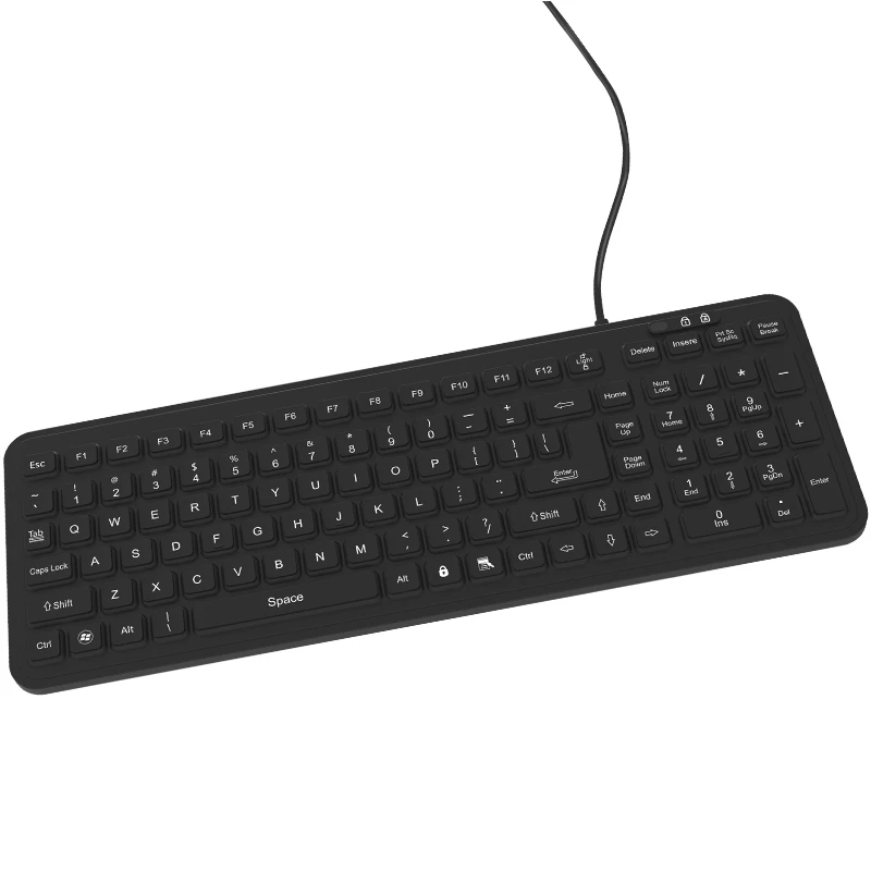medical keyboard 202 wired usb ip66/ip67/ip68 waterproof silicone rubber hospital medical keyboard for computer/manchine
