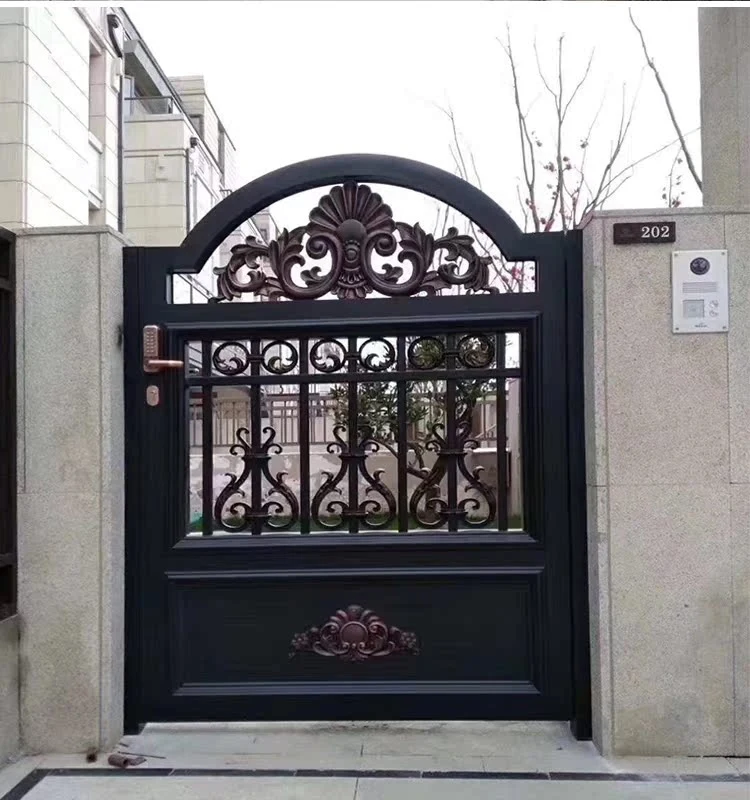 Chinese-Style Aluminum Pedestrian Gate Villa Driveway Home Entry Front Garden Decoration Sliding Hotels Made Stainless Steel