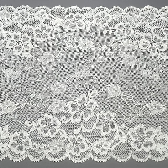 TUTON Custom French Elastic Lace 22 CM/23 CM Trim Wholesale For Lingerie