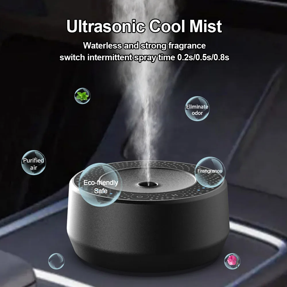Custom odor purifier rechargeable luxury moving sensor waterless air freshener scent ifuser oil essential electric car difuser