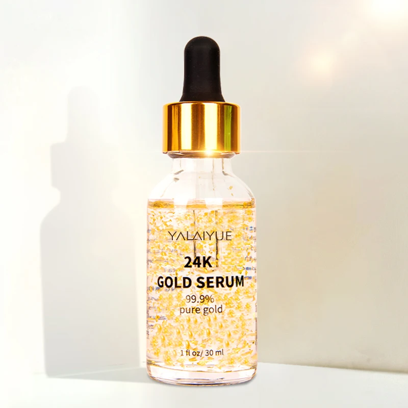 24K Gold Serum Skin Care Sets With Korea Organic Anti Aging  Hyaluronic Niacinamide Natural Rose Collagen Travel Face Skincare