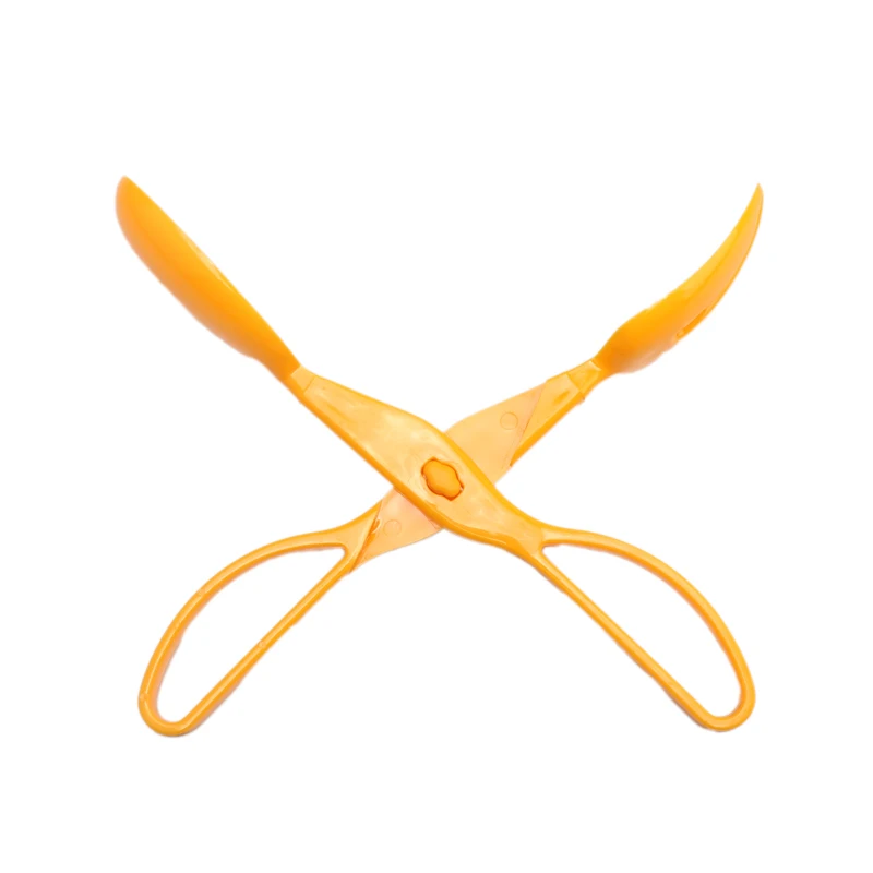 Custom Package Kitchen Bread Clip 11 Inch Detachable Salad Serving Scissor Tong Plastic Food Tongs