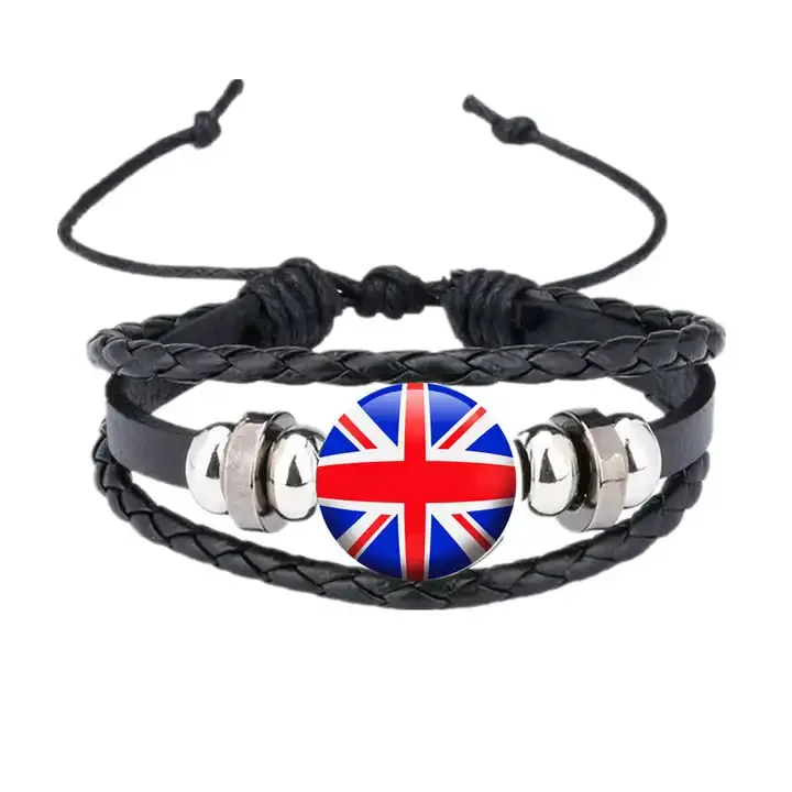 Hn Hot Sale Fashion Flag Bracelet World National Country Flag Bracelet for World Cup Fans