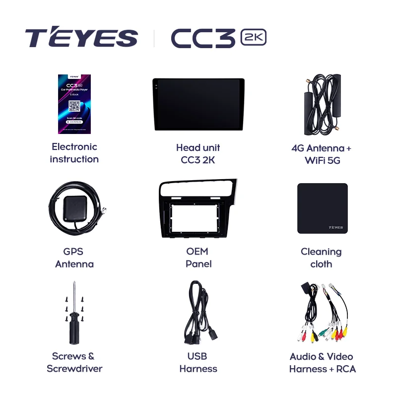 TEYES CC3L CC3 2K для Volkswagen Golf 7 2012 - 2020 правый драйвер Радио Мультимедийный видеоплеер Навигация стерео Android