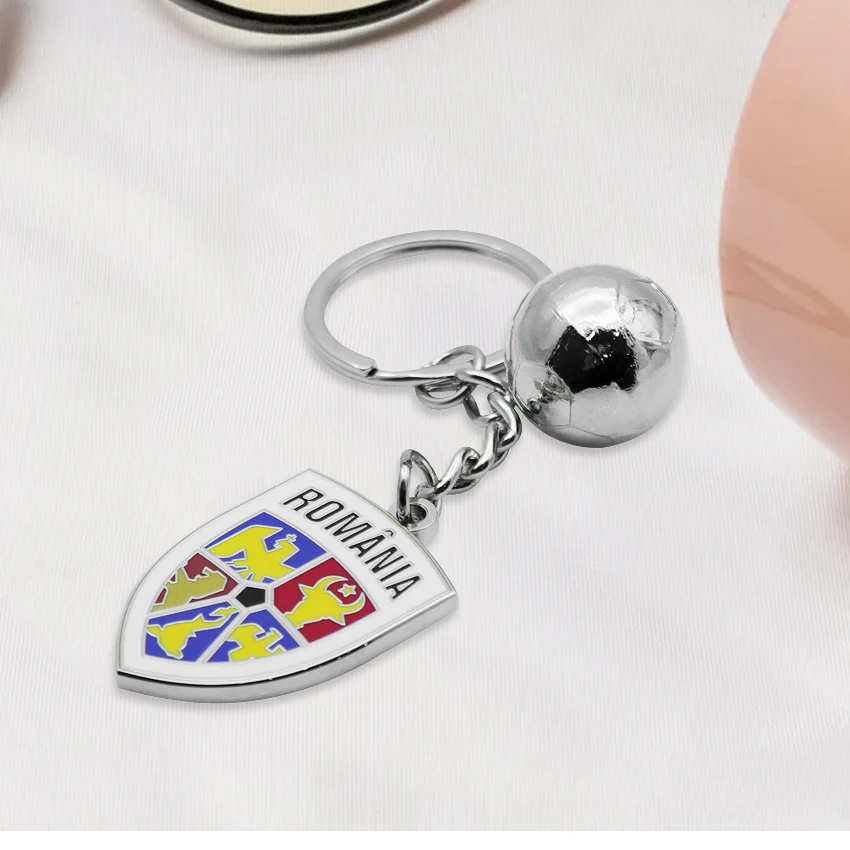 Soccer Football Custom Logo Metal Keychain Blank Key Holder Ring Custom Hard Enamel 3d Sports Key Chain Keychain