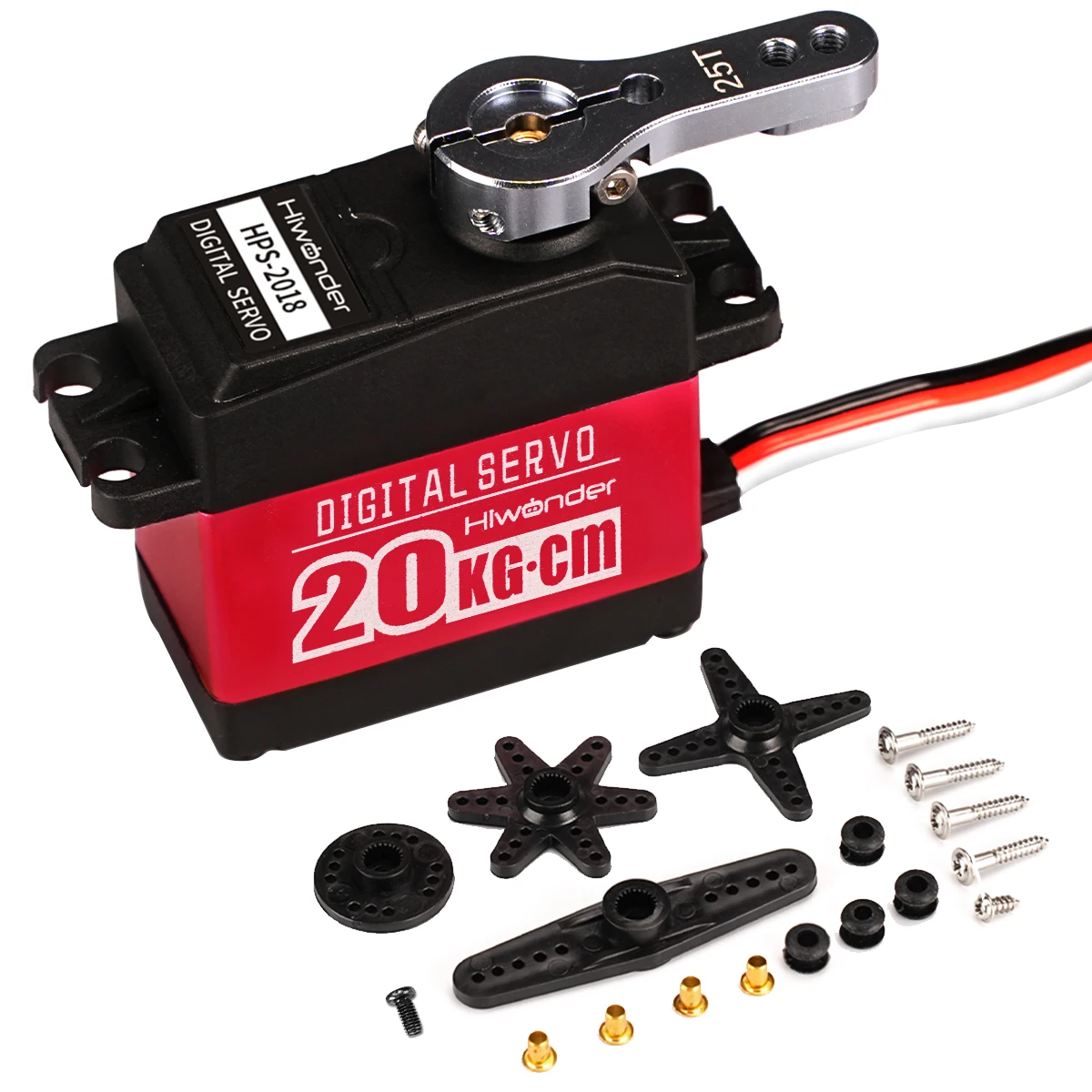 Hiwonder HPS-2018 Full Metal Gear Digital Servo with 20kg High Torque Aluminium Case for Robot RC Car