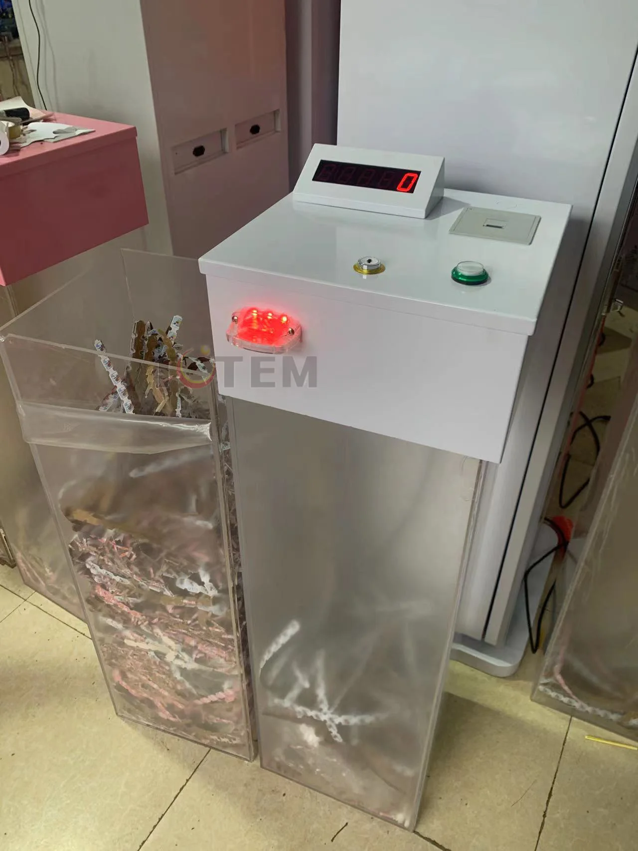 Automatic ticket counter eater ticket cutting machine high quality chassis pattern customization