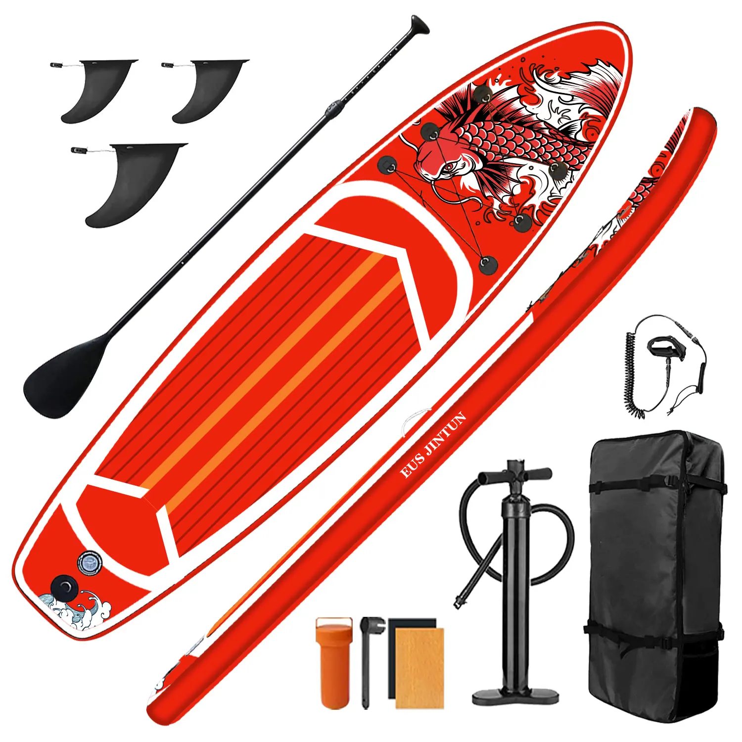 OEM Inflatable Paddleboard sup Wear-resistant durable sap Surfboard PVC Fishing paddle board sup board koi