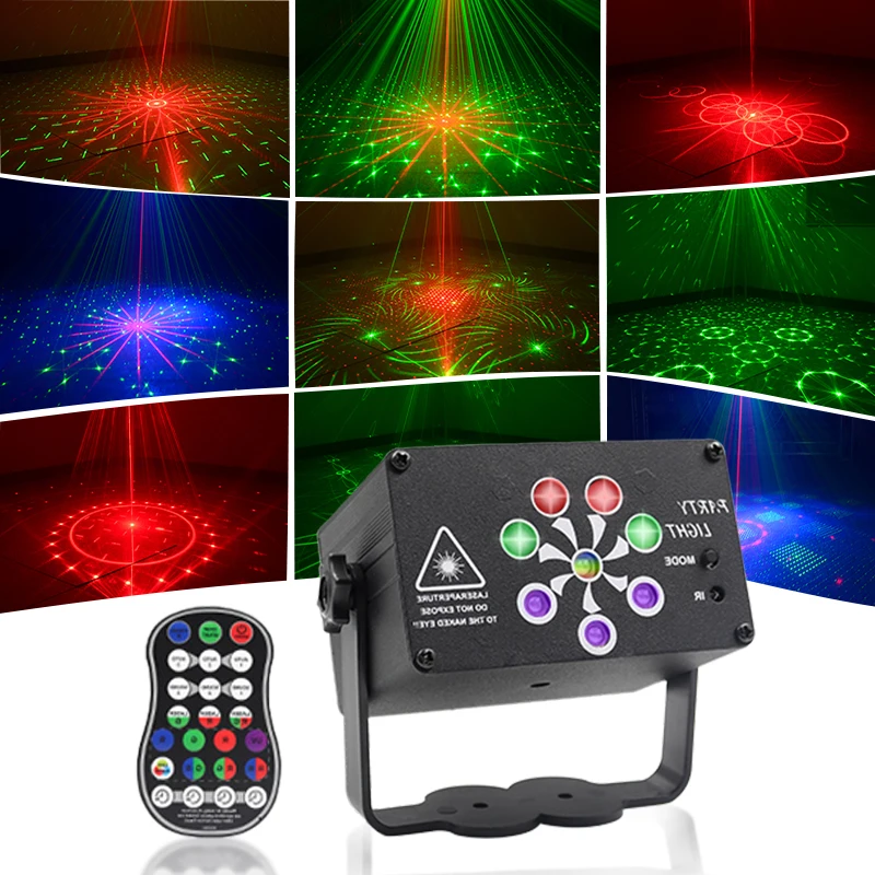 Factory direct sale remote control Full color LED 8 eyes 240 Different patterns stage lights for dance floor nightclub