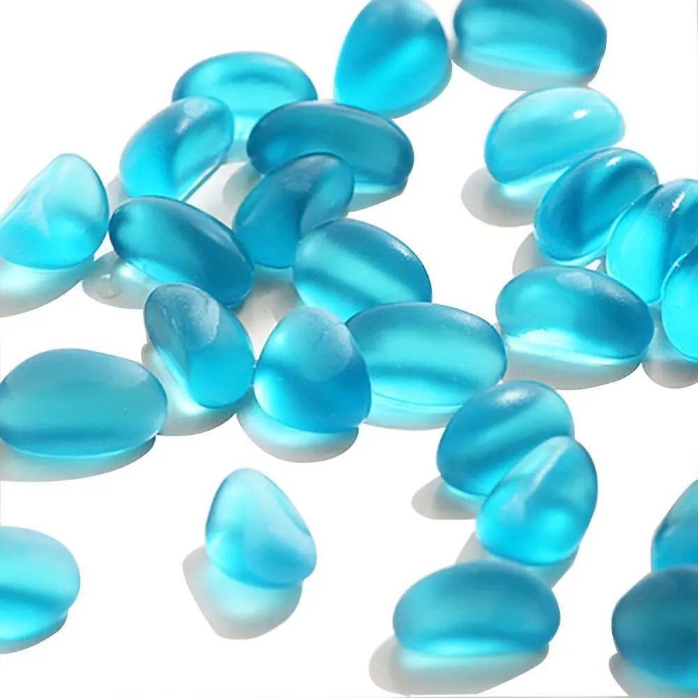 
Fish Tank Decoration Gems Aquarium Ornament Marbles Pebbles Beach Glass Beads, Decorative Gravel Rocks Stones for Table Scatter 