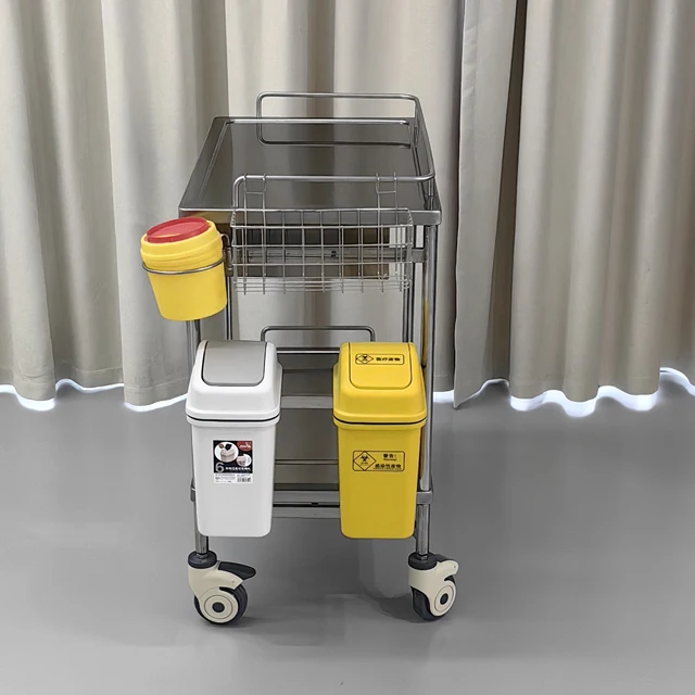 HaoHan 2025 new 140 Stainless steel hospital emergency trolley medical trolley with drawer for sale