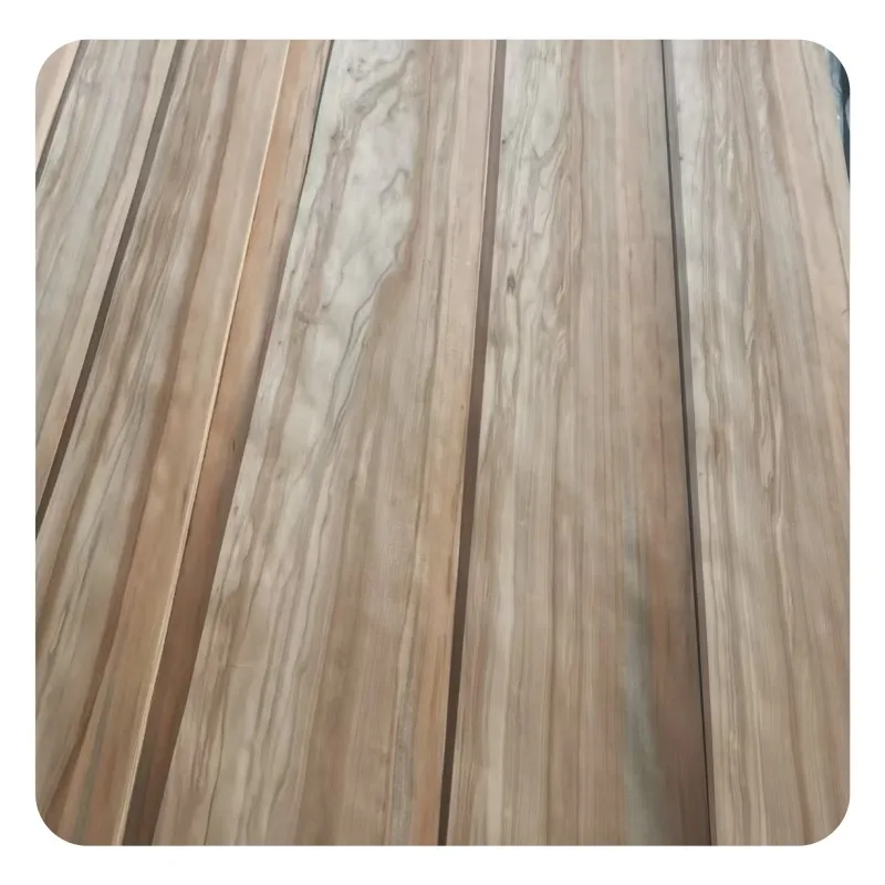 Factory Wholesale  0.55Mm Satin Walnut  Veneer Sheets Smoked  Face Veneer Red Gum Veneer Mdf  Panel