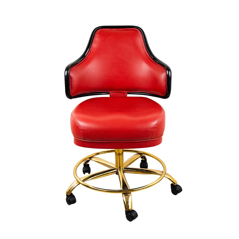 YH New Arrival Lucky Red Luxury Metal Gambling Poker Bar Player Chair Rotate 360 Degrees Casino Slot Machines Chairs