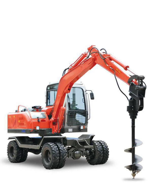Earth Drill Auger Machine Excavator With Drilling Attachment