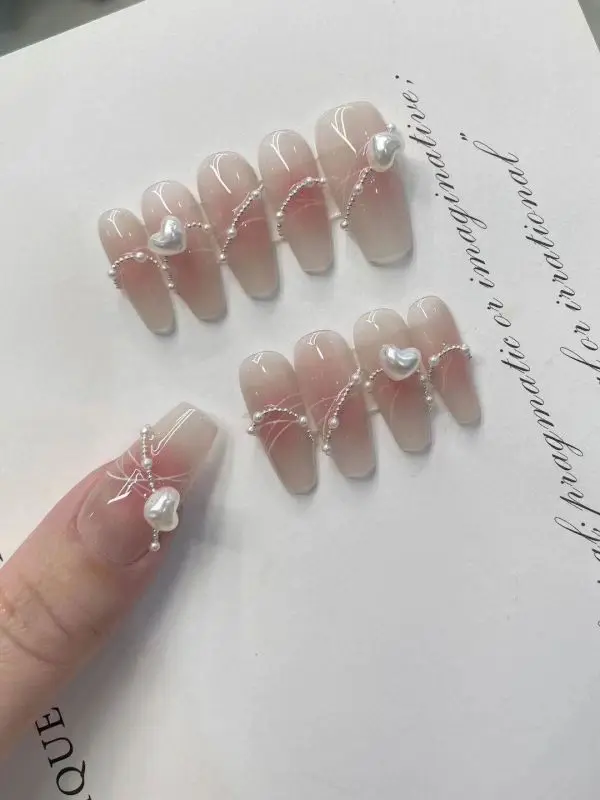 New Fashion luxury handmade press on nails custom luxury package false nails Acrylic fingernails wholesale