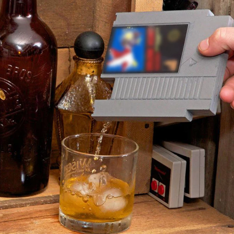 Sstyled After Retro NINTEND NES Game Card Cartridges Secret Drinking Flask For Birthday Gift/Party