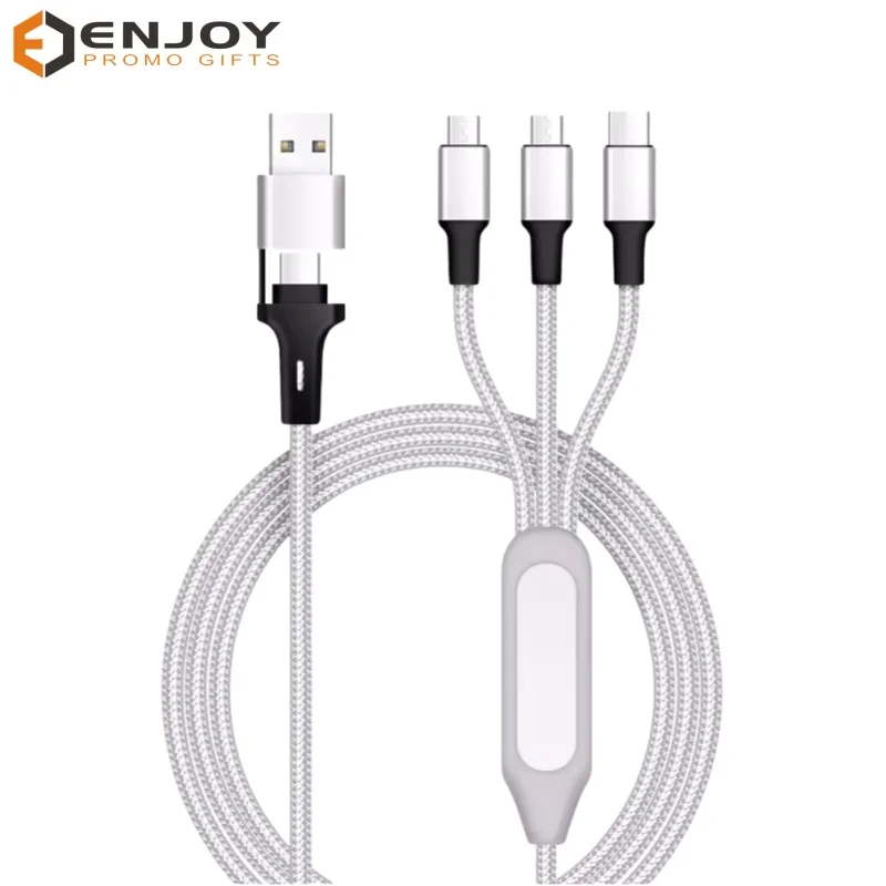 Promotional & Business Gifts  New Product Ideas Gift Items 5 in1 nylon charging cable.