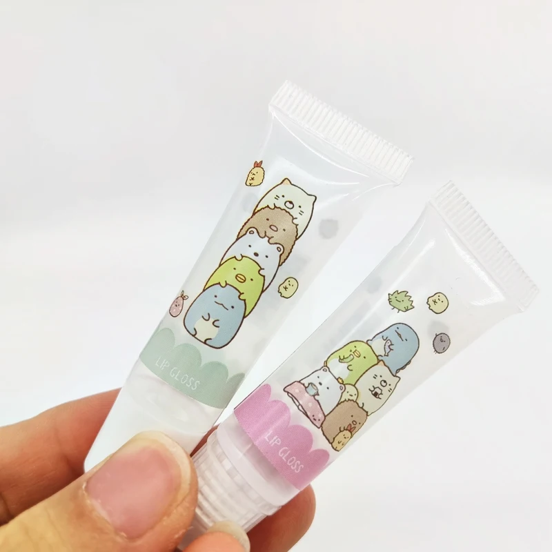 Custom LOGO Pink Black Silver Clear cap lipgloss tube private label 5ml 8ml 10ml 15ml empty squeeze lip gloss containers