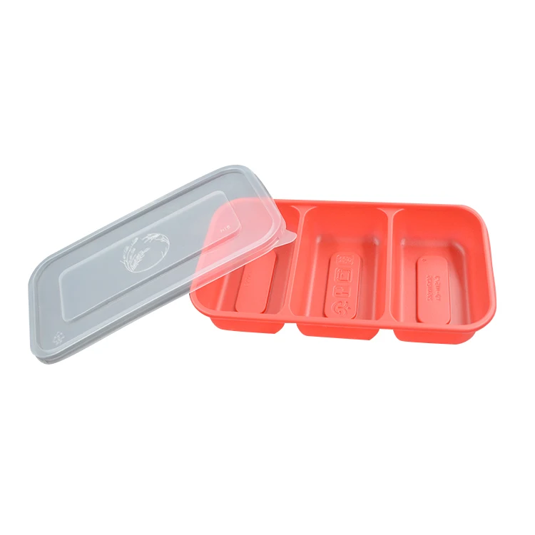 Customized disposable pp/pet meat food grade plastic tray with lid