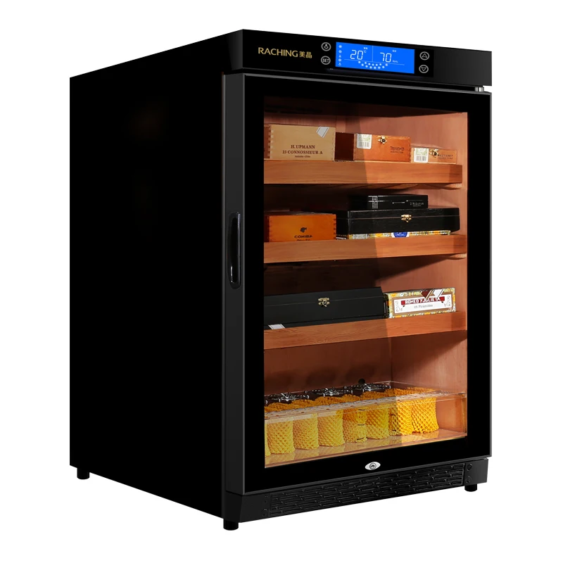 Factory Direct Offer Premium natural wooded Electric cigar cabinet humidor