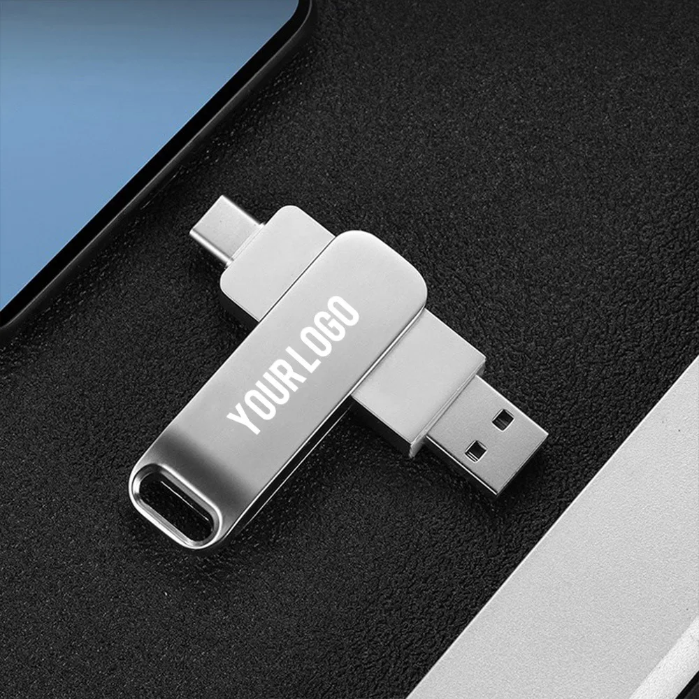 Customized 128g 256g 512g 1tb 2tb USB 2.0 3.0 otg usb flash drive type c for computer and mobile phone business gift