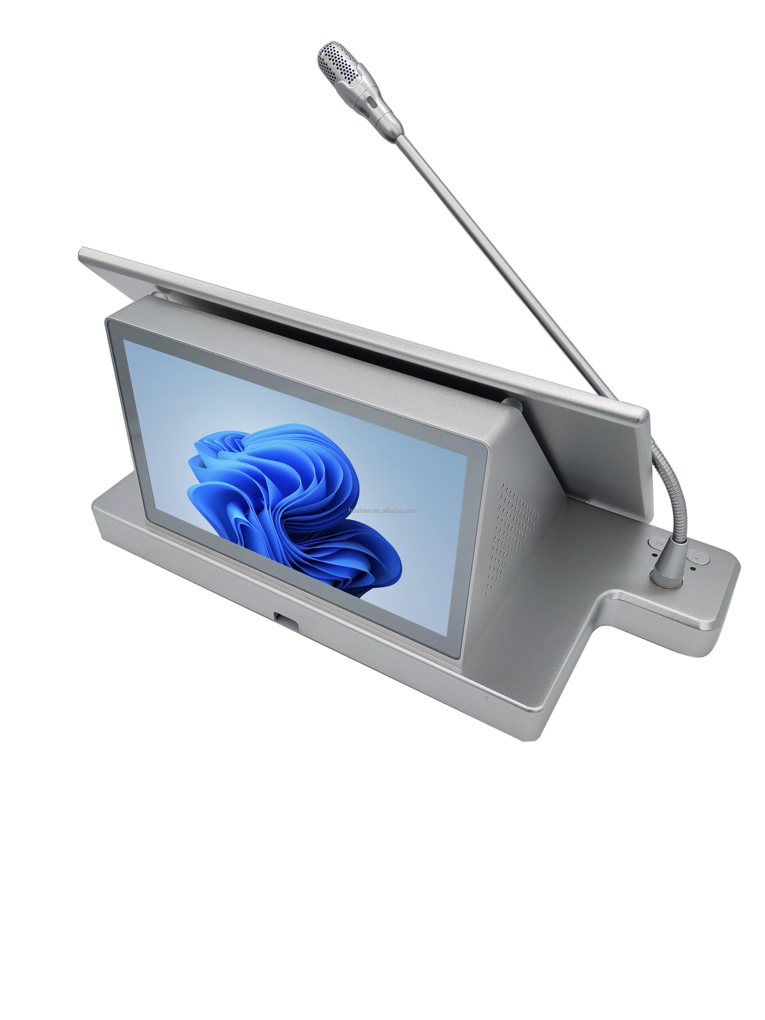 New Design Equipment Display Desk Lcd Lift Confer Monitor Smart Computer Stand Table Paperless Conference System